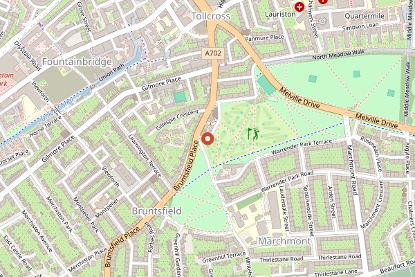 Map showing LeftField in Edinburgh