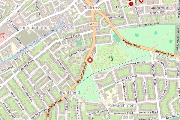 Map showing Margot in Edinburgh