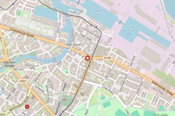 Map showing Pierinos in Edinburgh
