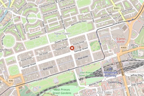 Map showing Bar Napoli in Edinburgh