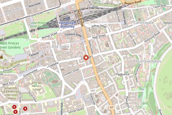 Map showing OX184 in Edinburgh