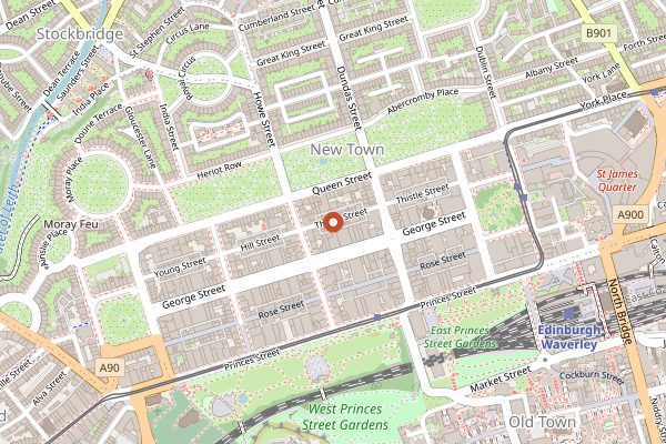 Map showing Fishers in the City in Edinburgh