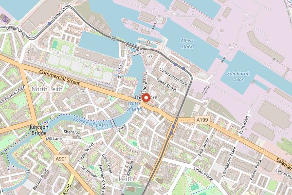 Map showing Lyla in Edinburgh