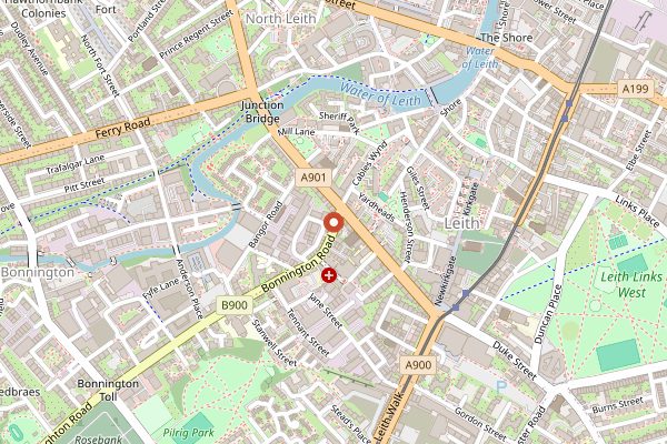 Map showing The Little Chartroom in Edinburgh