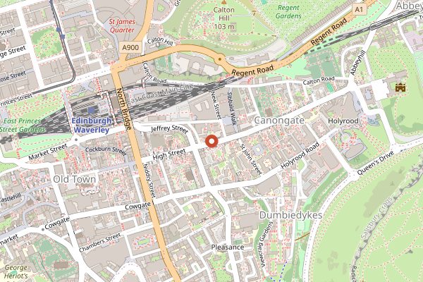 Map showing Wedgwood the Restaurant in Edinburgh