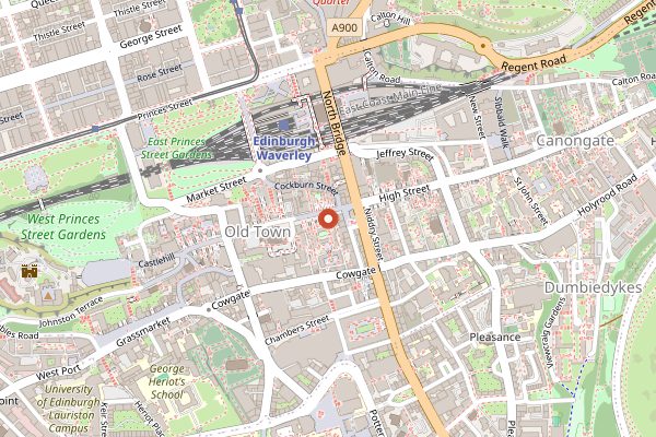 Map showing Clamshell Fish Bar in Edinburgh