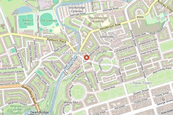Map showing The Wine Pantry in Edinburgh