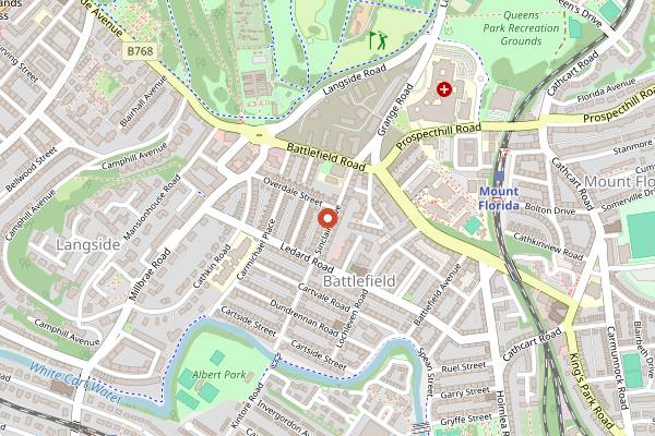 Map showing Big Bear Bakery in Glasgow