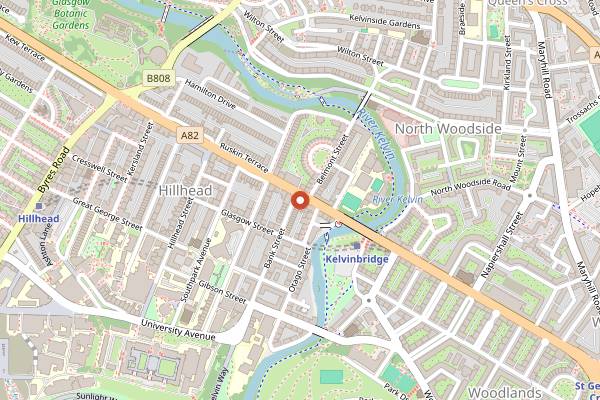 Map showing Cottonrake in Glasgow