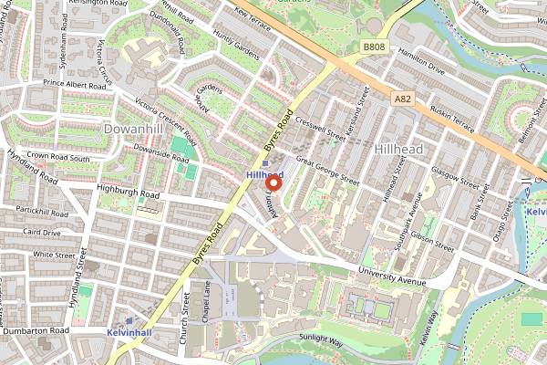 Map showing Brel in Glasgow
