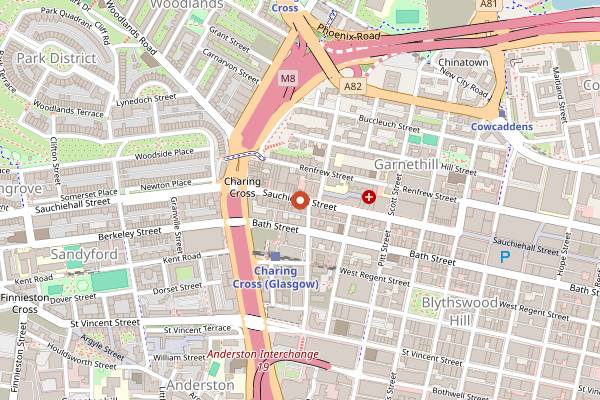 Map showing Nice N Sleazy in Glasgow