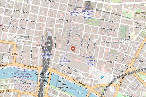 Map showing Sloans in Glasgow