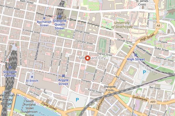Map showing The Absent Ear in Glasgow