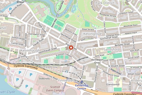 Map showing The Ben Nevis in Glasgow