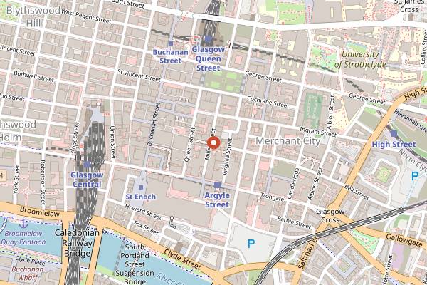Map showing The Spiritualist in Glasgow