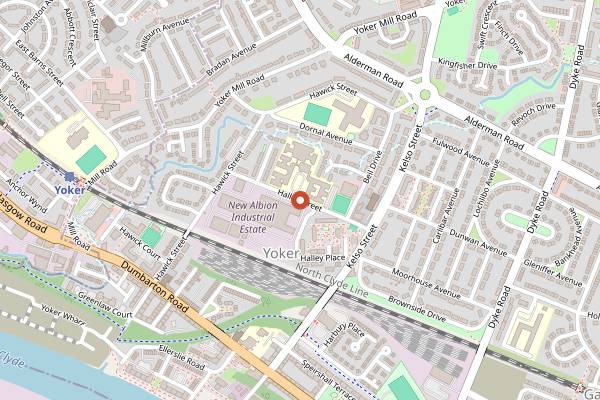 Map showing Overtone Brewing in Glasgow