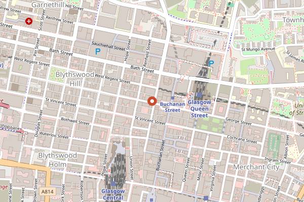 Map showing Shilling Brewing Co in Glasgow