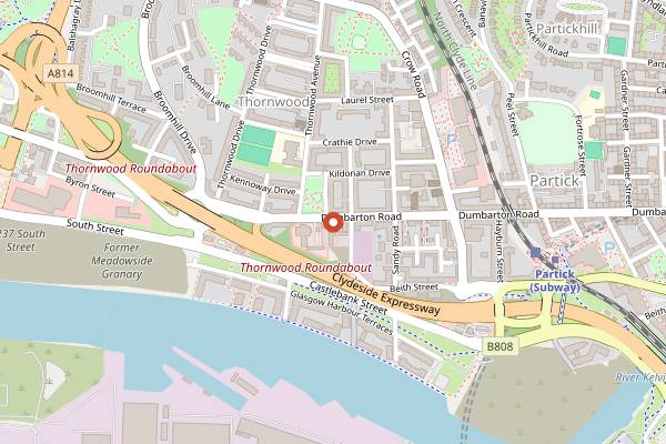 Map showing Bibi's Cantina in Glasgow