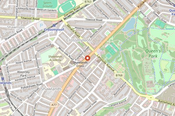 Map showing Cafe Strange Brew in Glasgow