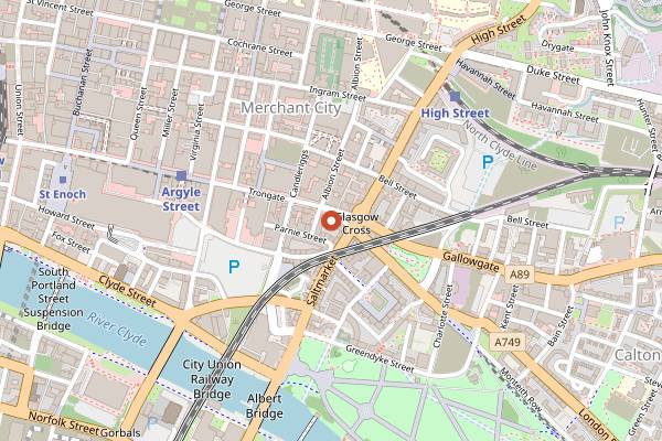 Map showing Rose & Grants in Glasgow