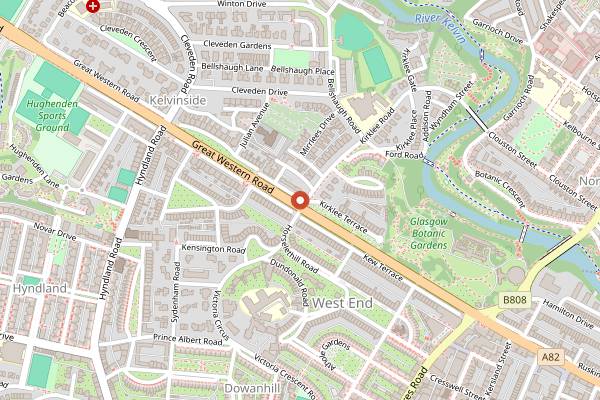 Map showing Cuku in Glasgow