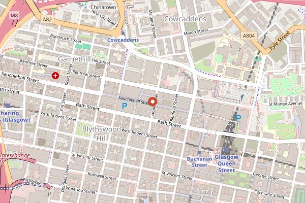 Map showing Falafel To Go in Glasgow