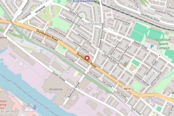 Map showing Jimmy Jacks in Glasgow