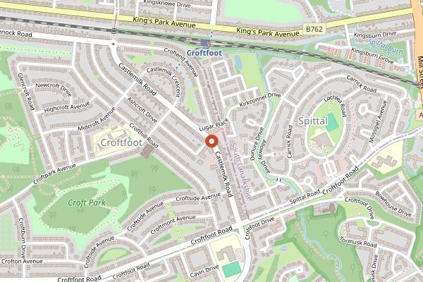 Map showing Pizza Mario Glasgow in Glasgow