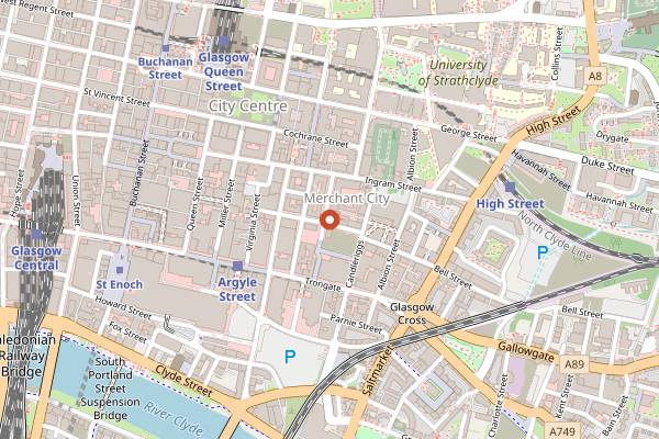 Map showing Cranberry's in Glasgow