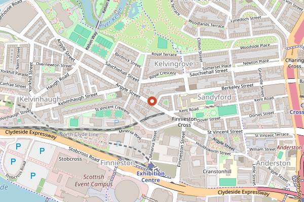 Map showing Piece in Glasgow