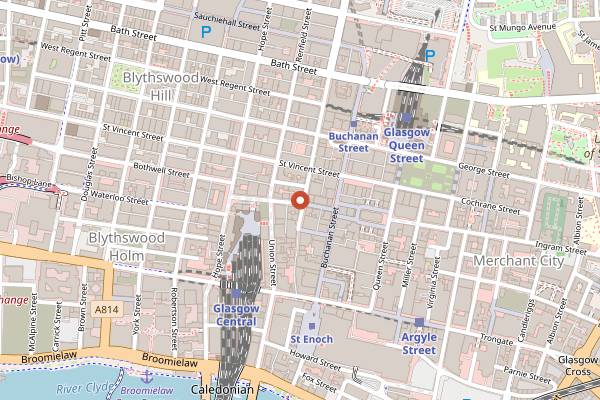 Map showing Riverhill Coffee Bar in Glasgow