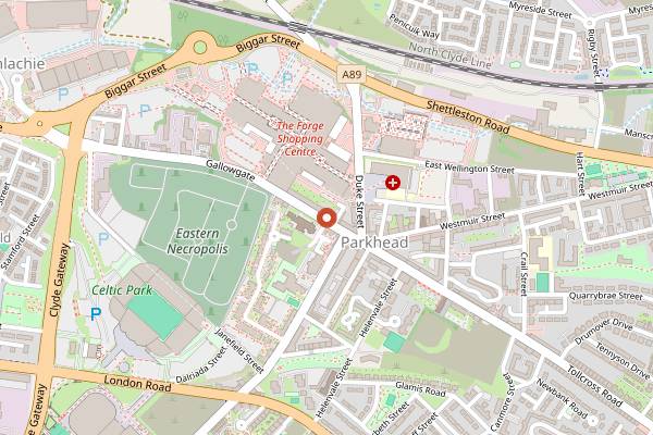 Map showing Apocom Kitchen in Glasgow