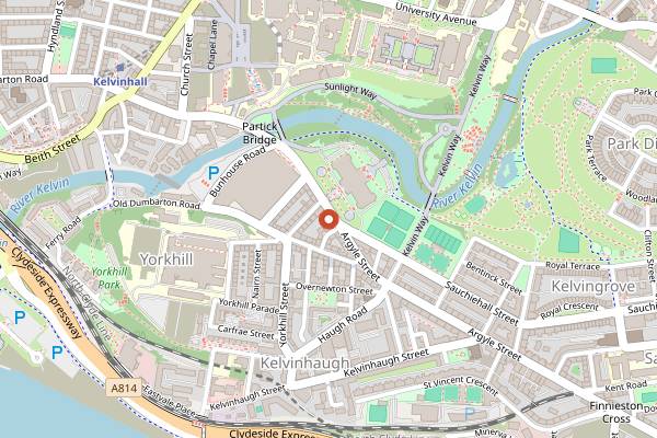 Map showing Baffo in Glasgow