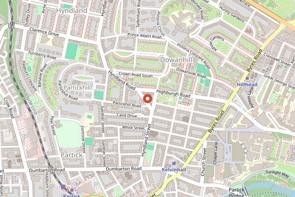 Map showing Cottiers in Glasgow