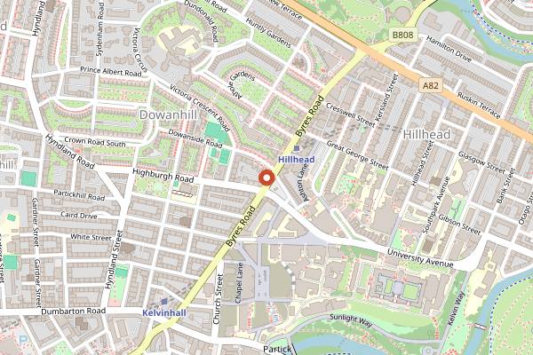 Map showing Little Italy in Glasgow