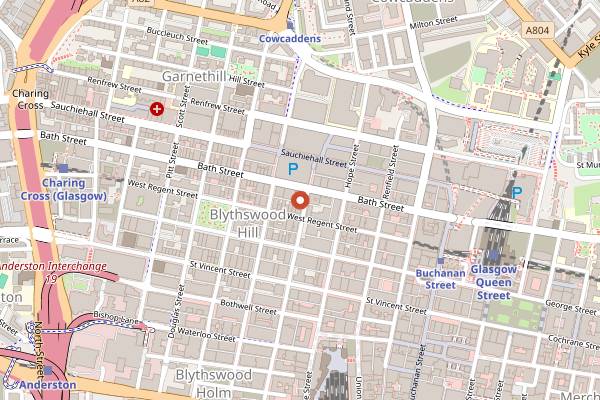 Map showing Sarti in Glasgow