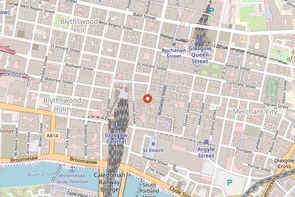 Map showing Sugo in Glasgow