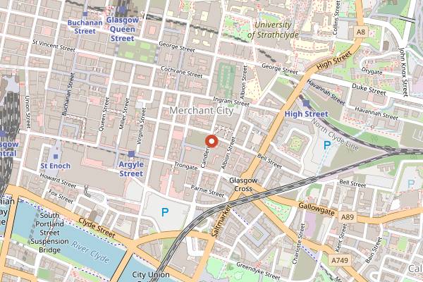 Map showing The Dhabba in Glasgow