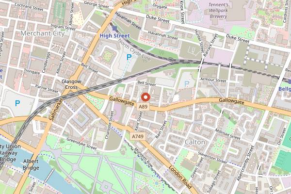 Map showing Dear Green Coffee Roasters in Glasgow