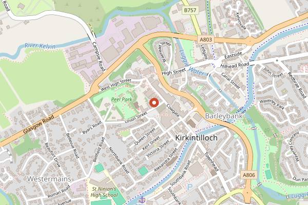Map showing Ramekin and Rolling Pin Cookery School in Glasgow