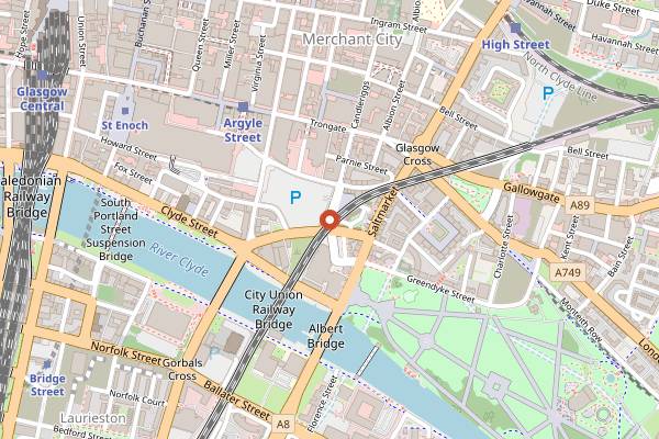 Map showing Mono in Glasgow