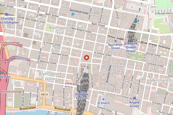 Map showing Stereo in Glasgow