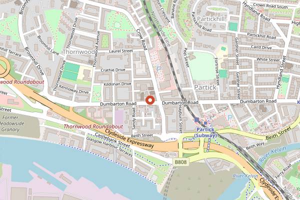 Map showing Suissi Vegan Kitchen in Glasgow