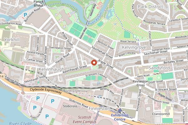 Map showing The 78 in Glasgow