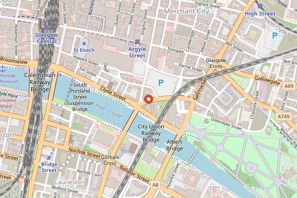 Map showing Glasgow Coffee Festival in Glasgow