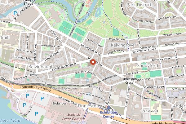 Map showing Eleven Fifty Five in Glasgow