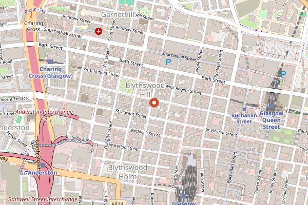 Map showing Gamba in Glasgow