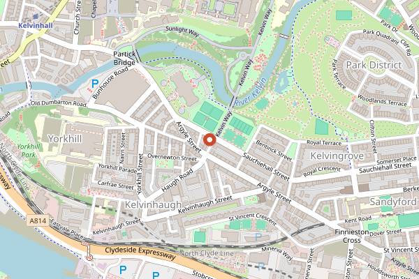 Map showing The Butchershop Bar & Grill in Glasgow