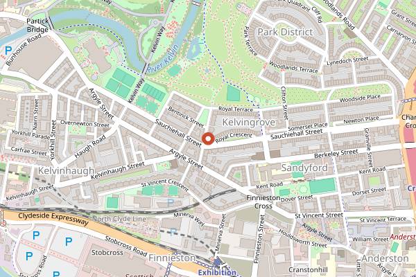 Map showing Unalome by Graeme Cheevers in Glasgow