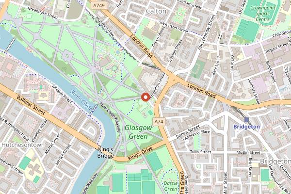 Map showing WEST Brewery in Glasgow